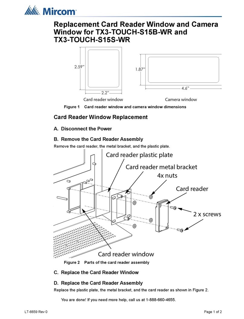 Mircom TX3-TOUCH-S15S-WR Replacement
