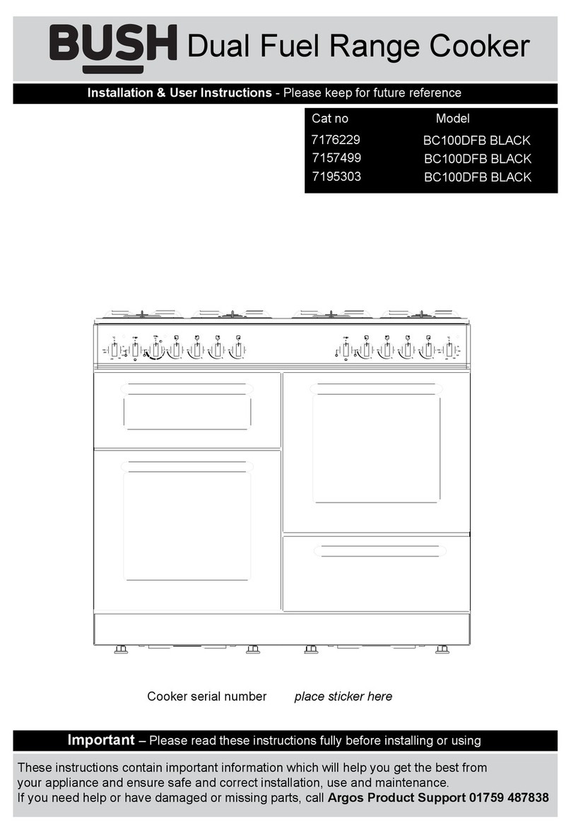 Bush BC100DFB Installation & user's instructions