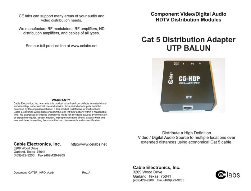 Cable Electronics C5-HDP manual
