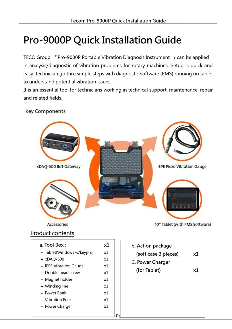 TECOM Pro-9000P Quick installation guide