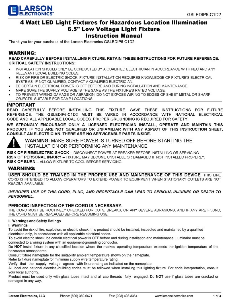 Larson Electronics GSLEDIP6-C1D2 instruction manual
