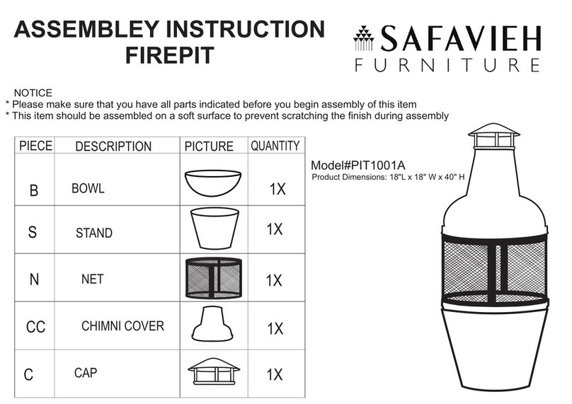 Safavieh Furniture PIT1001A Assembly instruction