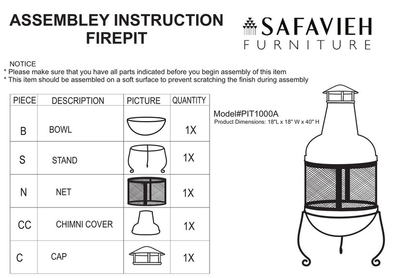 Safavieh Furniture PIT1000A Assembly instruction