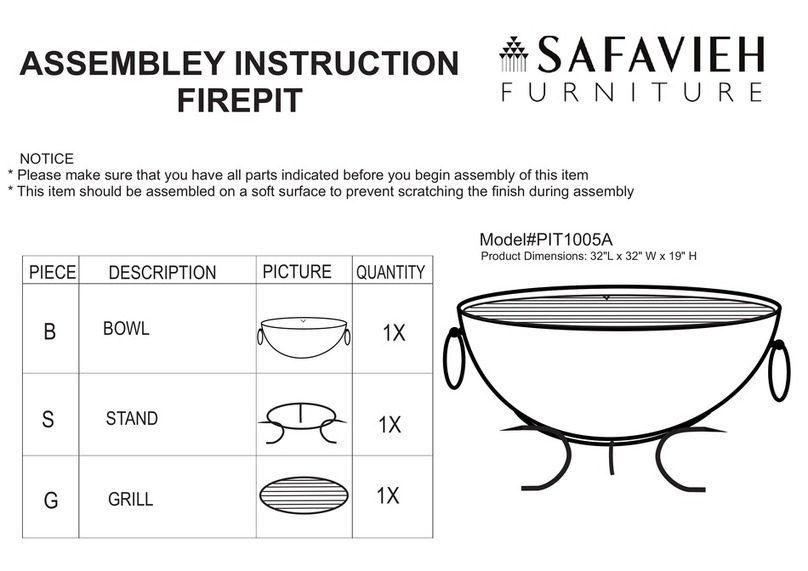 Safavieh Furniture PIT1005A Assembly instruction