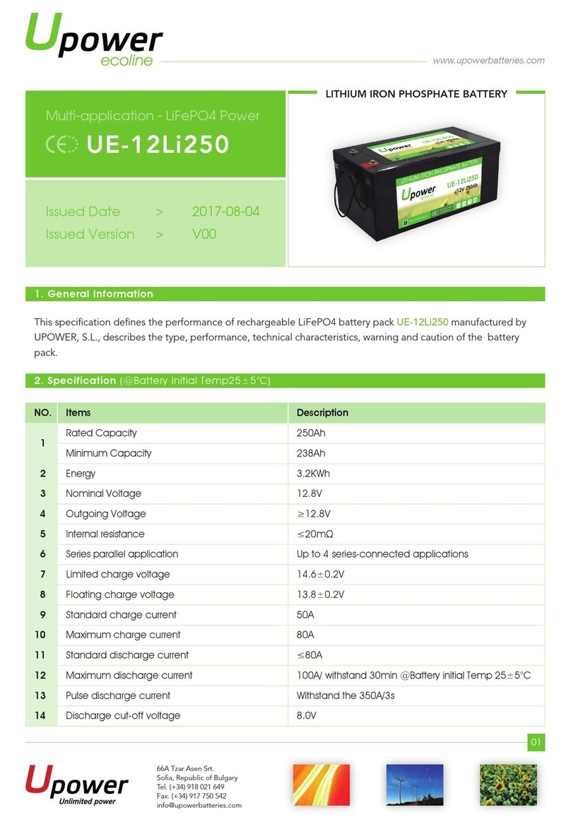 UPOWER Ecoline UE-12Li250 User manual UPOWER Ecoline UE-12Li250 User manual