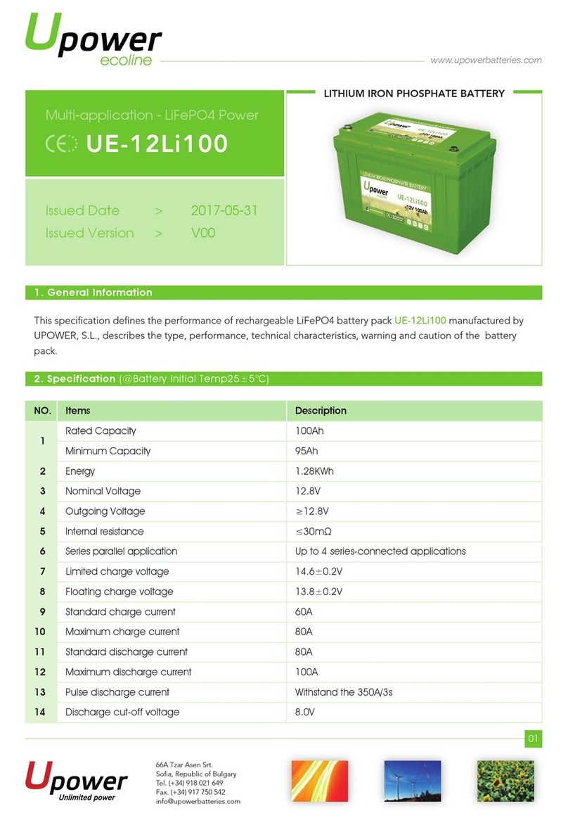 UPOWER Ecoline UE-12Li100 User manual UPOWER Ecoline UE-12Li100 User manual