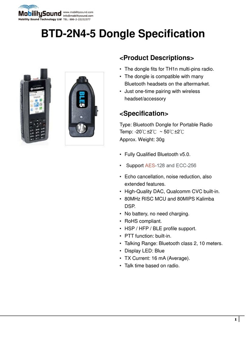 Mobility Sound BTD-2N4-5 User manual