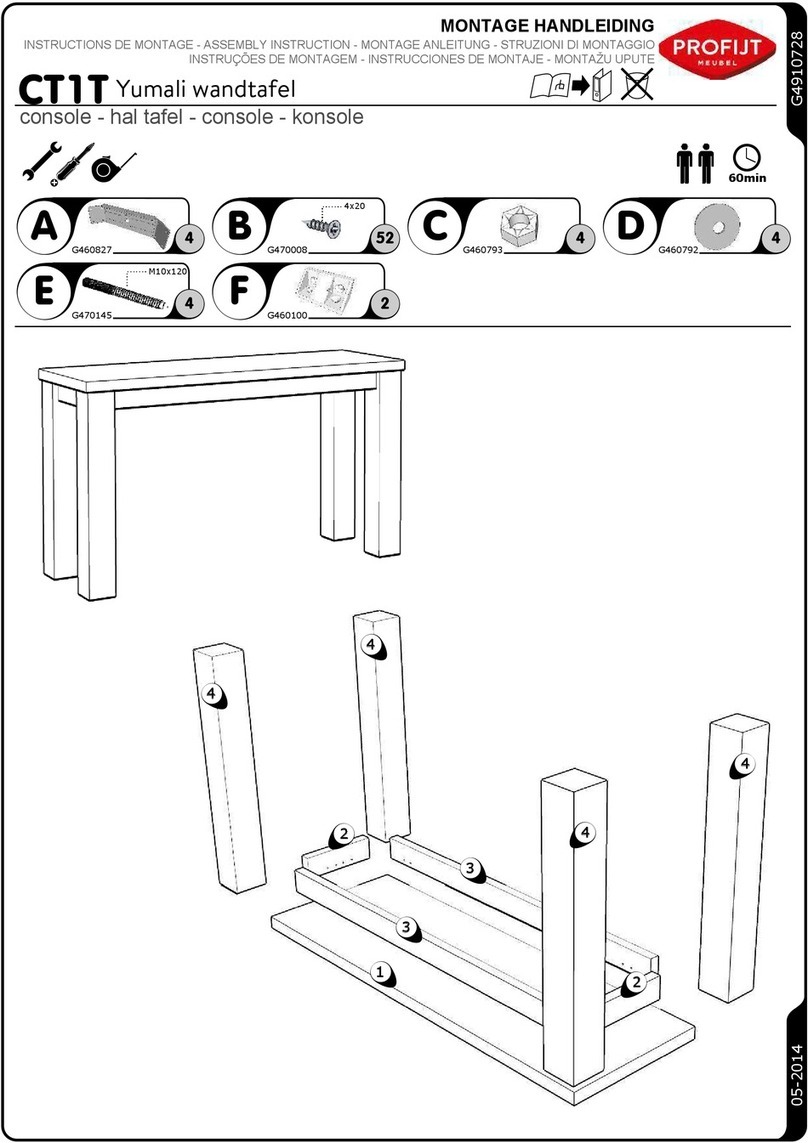 Profijt Meubel CT1T Assembly instruction Profijt Meubel CT1T Assembly instruction