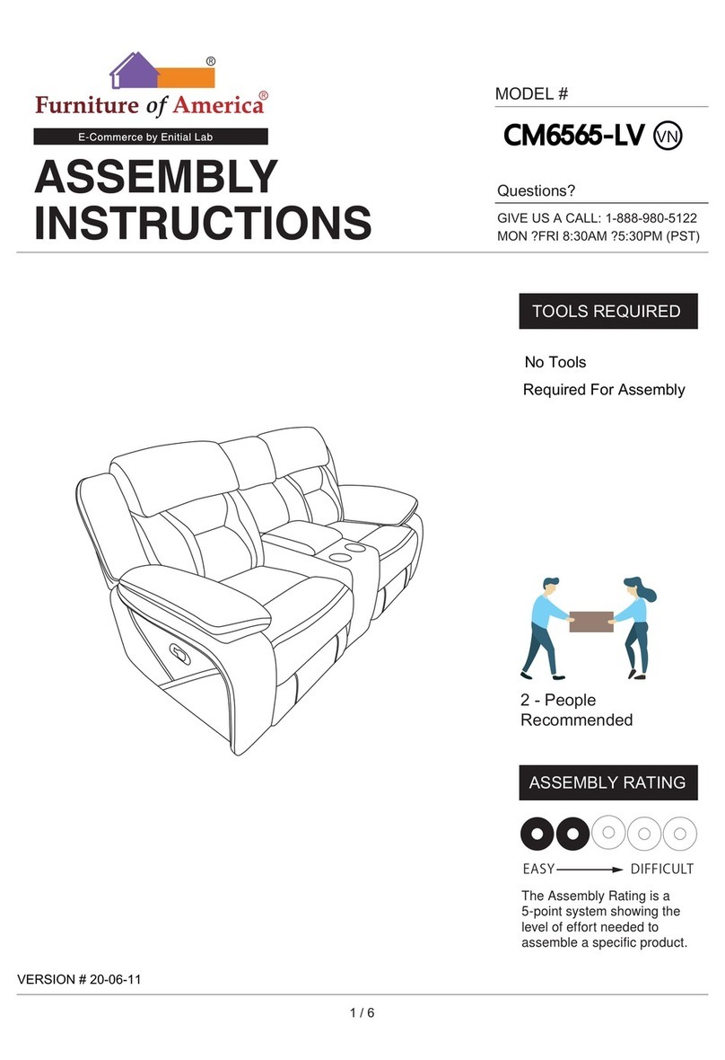 Furniture of America Flint CM6565-LV Assembly instructions