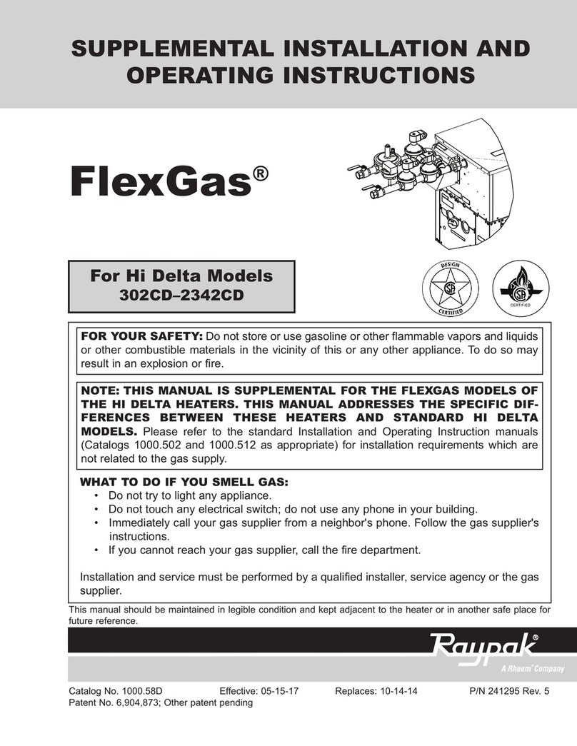 Rheem Raypak Hi Delta FlexGas 302CD Owner's manual