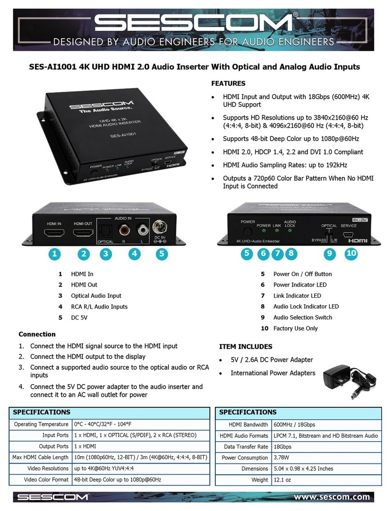 sescom SES-AI1001 User manual
