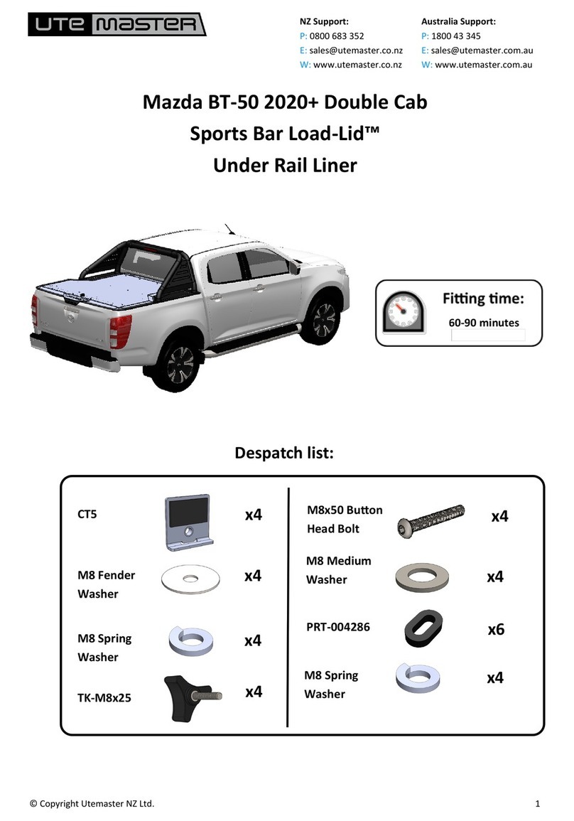 Utemaster Sports Bar Load-Lid quick start guide