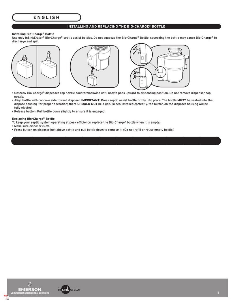 Emerson In Sink Erator BIO-CHARGE Installing Emerson In Sink Erator BIO-CHARGE Installing