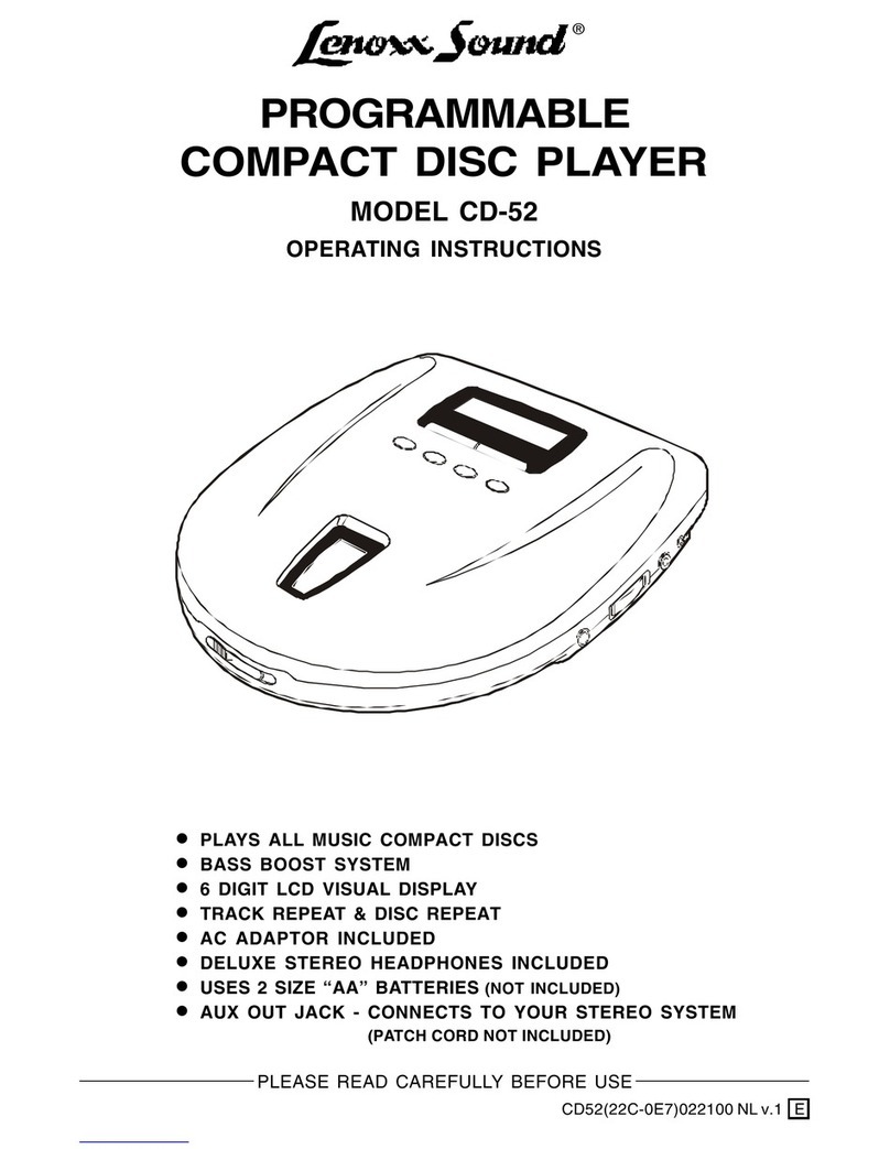 Lenoxx CD-52 User manual