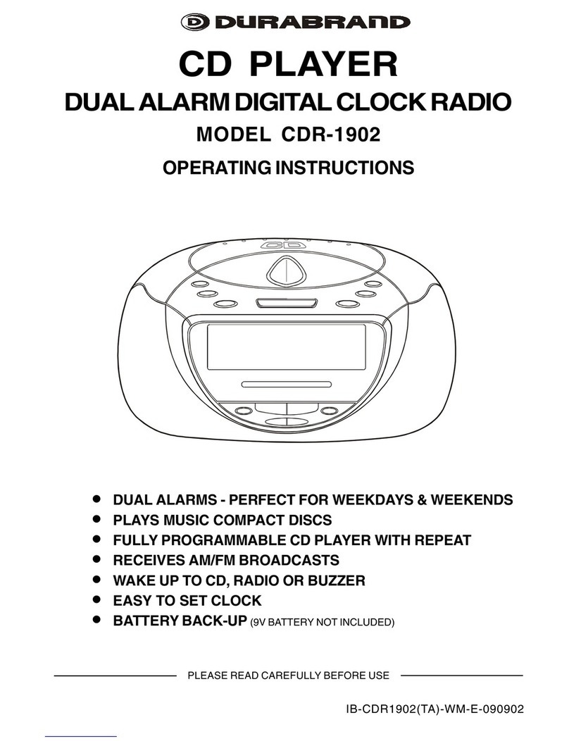 Durabrand CDR-1902 operating instructions