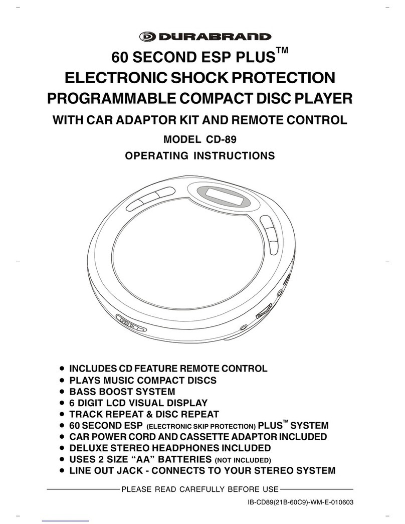 Durabrand 60 SECONDS ESP PLUS CD-89 operating instructions