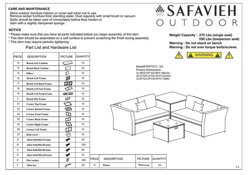 Safavieh Outdoor PAT7513 manual