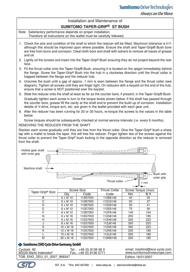 Sumitomo Drive Technologies TAPER-GRIP ST Installation and Maintenance