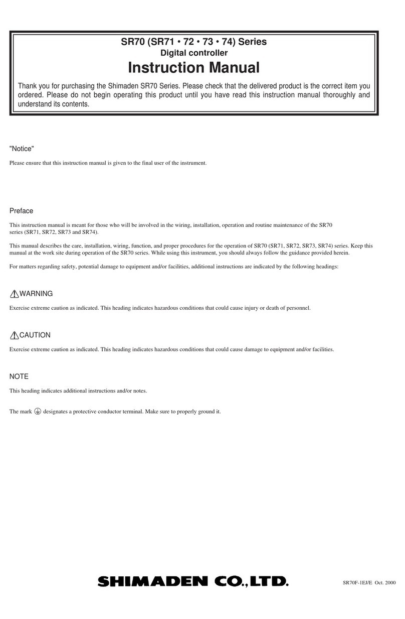 Shimaden SR70 Series instruction manual