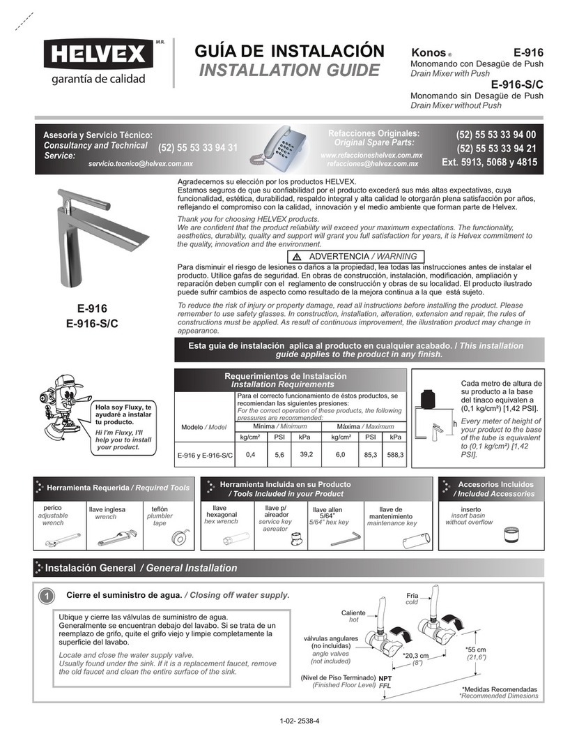 Helvex Konos E-916 installation guide