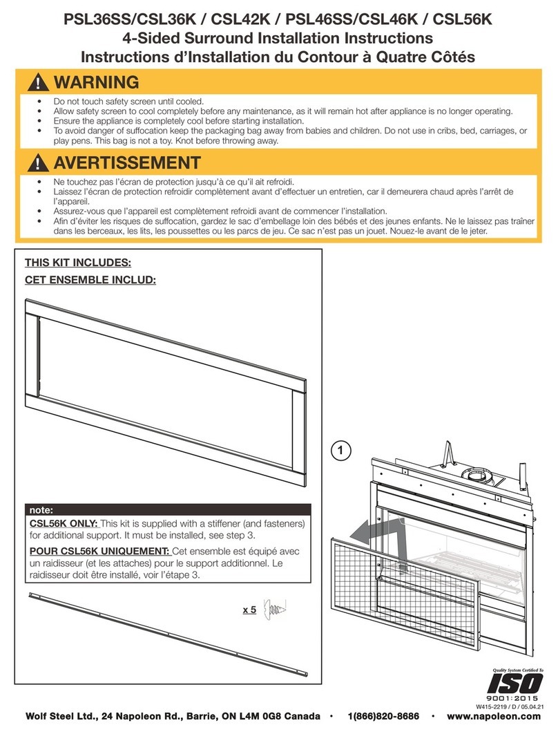 Napoleon PSL36SS User manual