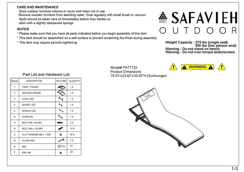 Safavieh Outdoor Colley PAT7722 quick start guide