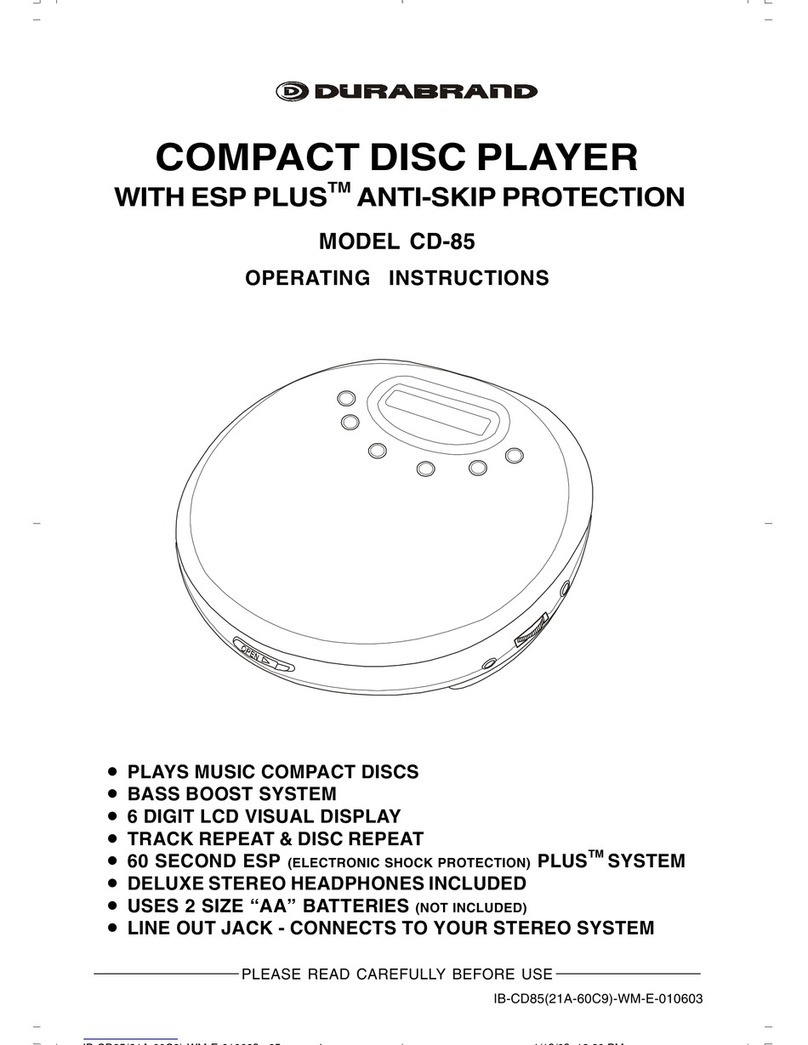 Durabrand CD-85 operating instructions