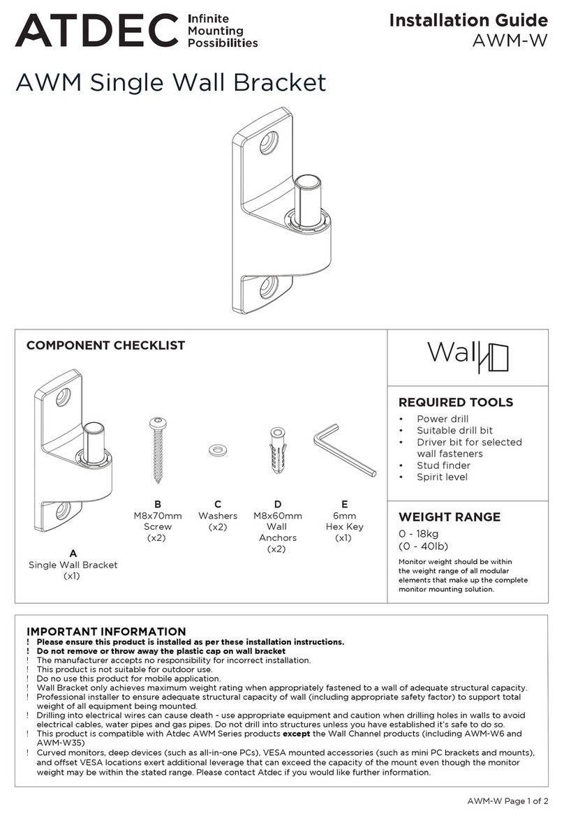 Atdec AWM-W User manual Atdec AWM-W User manual