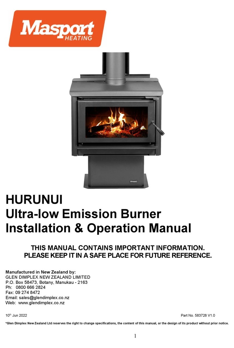 Masport HURUNUI Installation & operation manual Masport HURUNUI Installation & operation manual