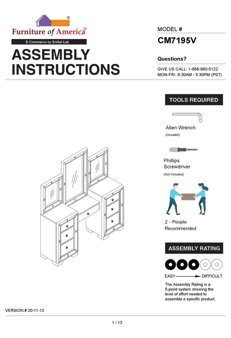 Furniture of America Loraine CM7195V User manual
