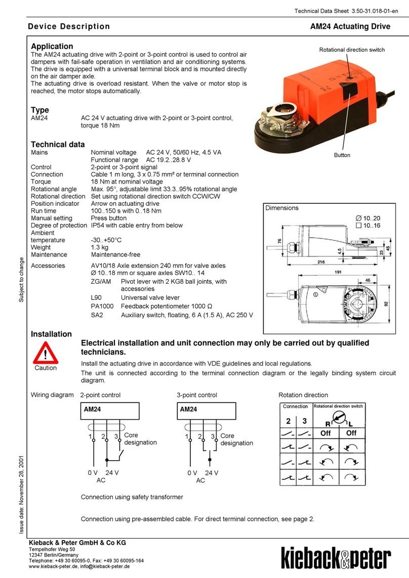 Kieback&Peter AM24 quick start guide