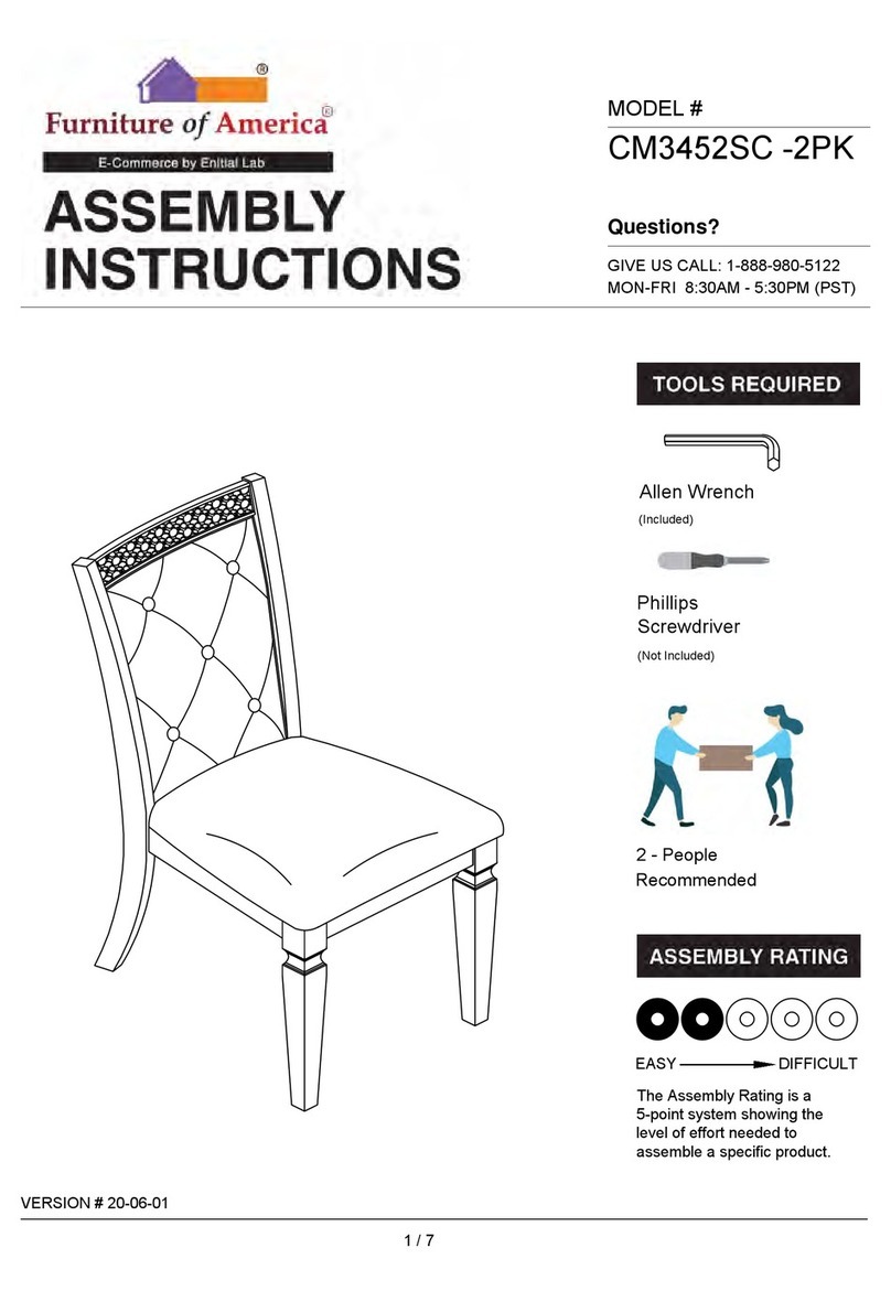Enitial Lab Furniture of America CM3452SC-2PK User manual Enitial Lab Furniture of America CM3452SC-2PK User manual