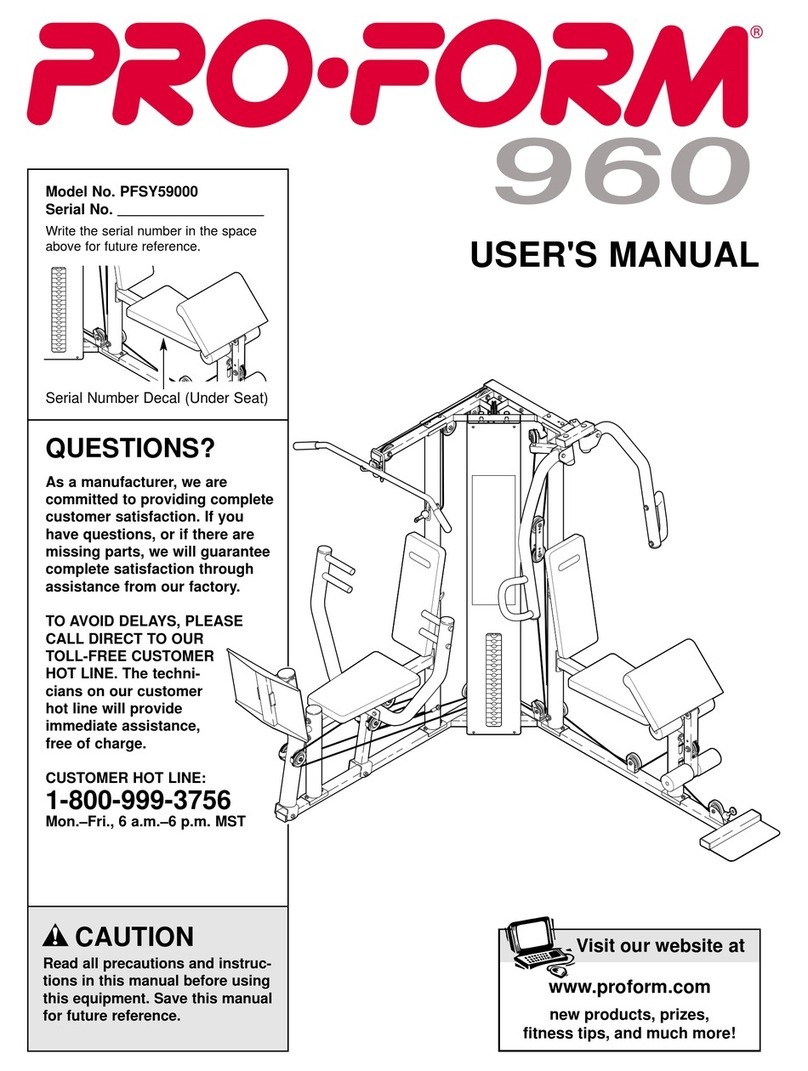 Pro-Form 960 User manual Pro-Form 960 User manual