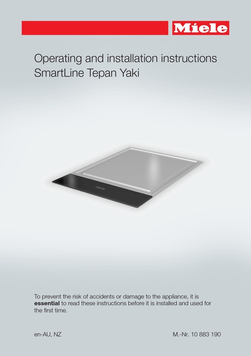 Miele SmartLine Tepan Yaki Operating and installation instructions