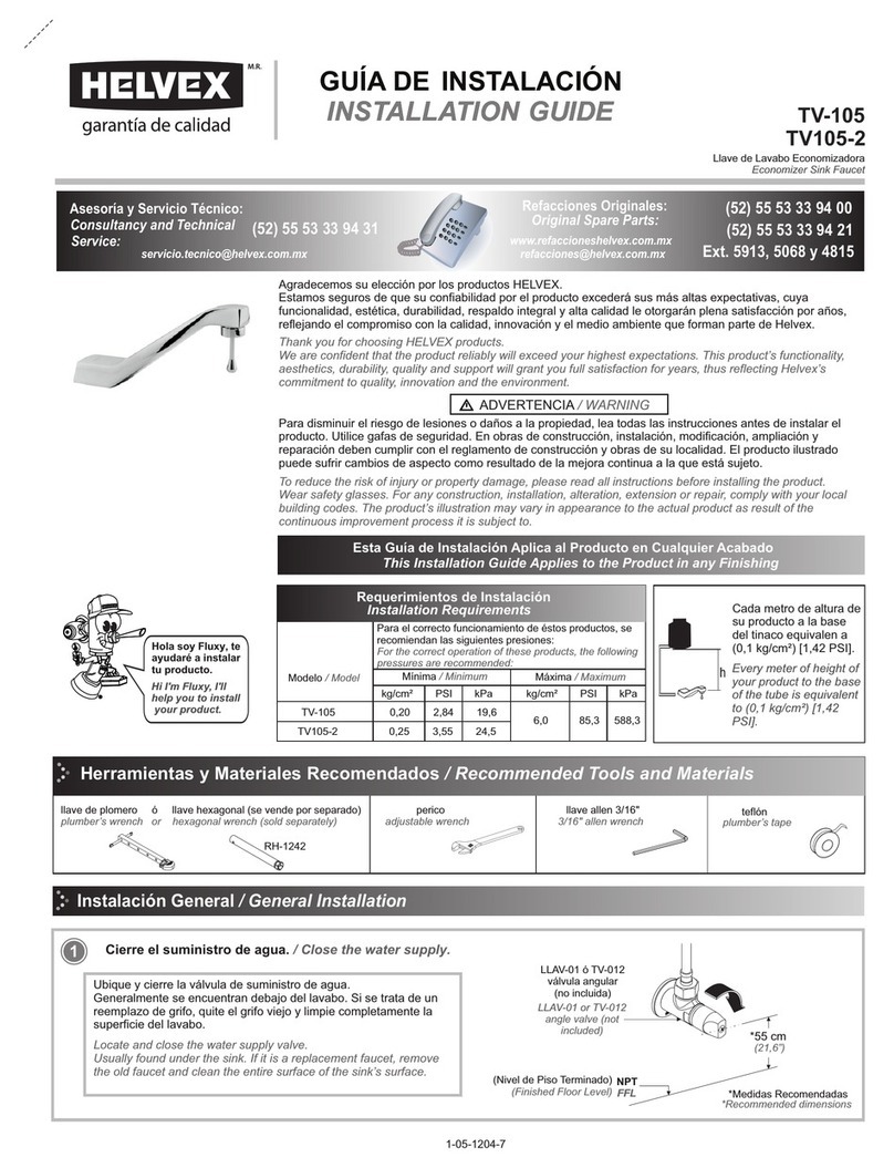 Helvex TV-105 User manual