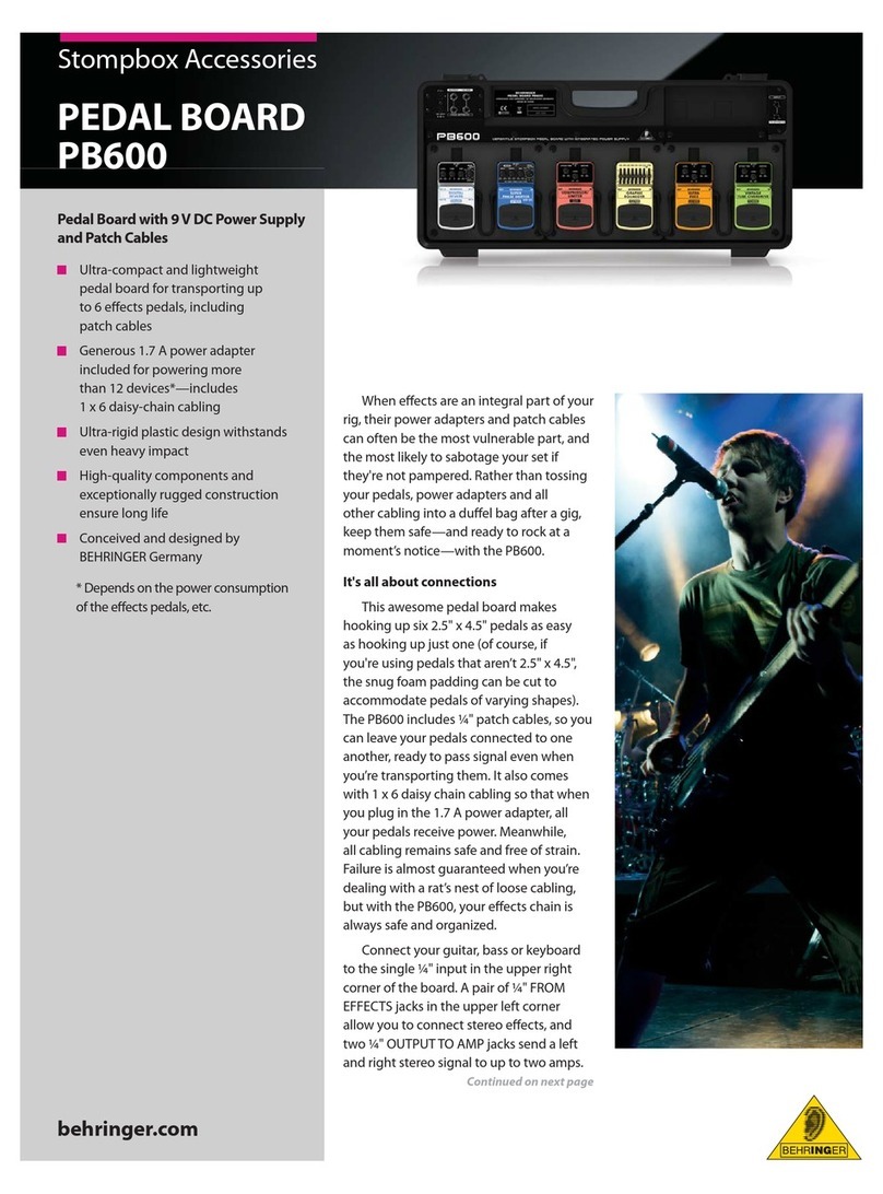 Behringer PB600 User manual