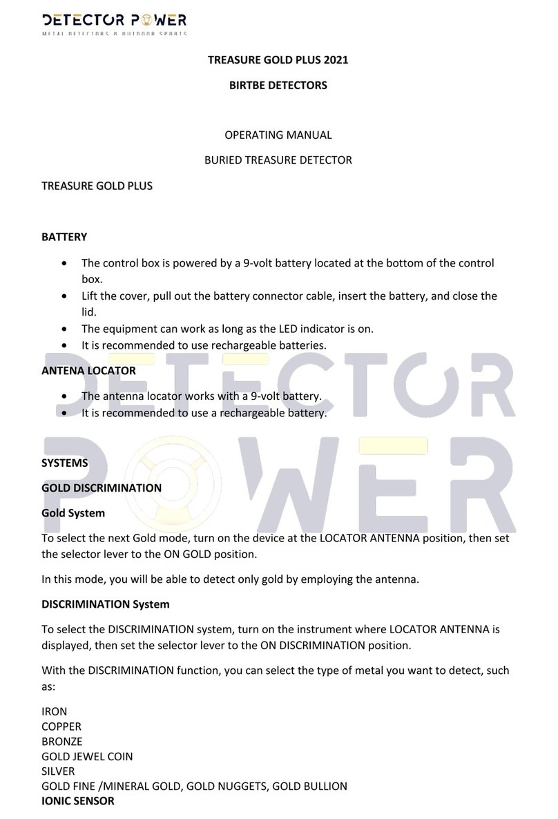Detector Power TREASURE GOLD PLUS 2021 User manual