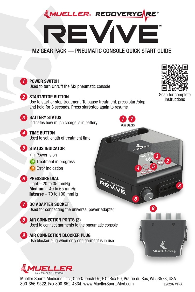 Mueller RECOVERYCARE REVIVE M2 quick start guide Mueller RECOVERYCARE REVIVE M2 quick start guide