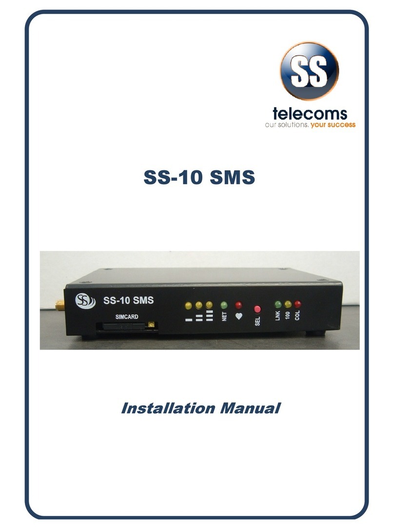 SS Telecoms SS-10 SMS installation manual