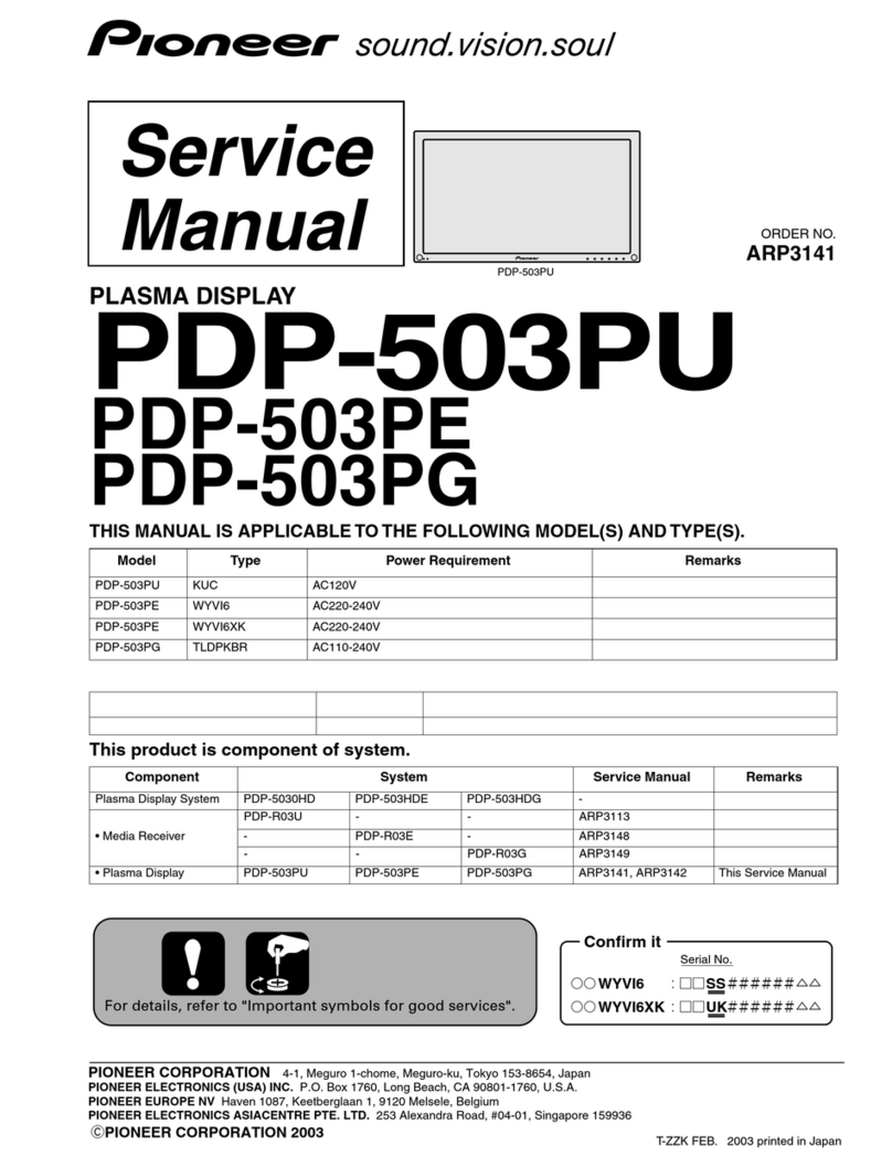 Pioneer PDP-503PU User manual Pioneer PDP-503PU User manual