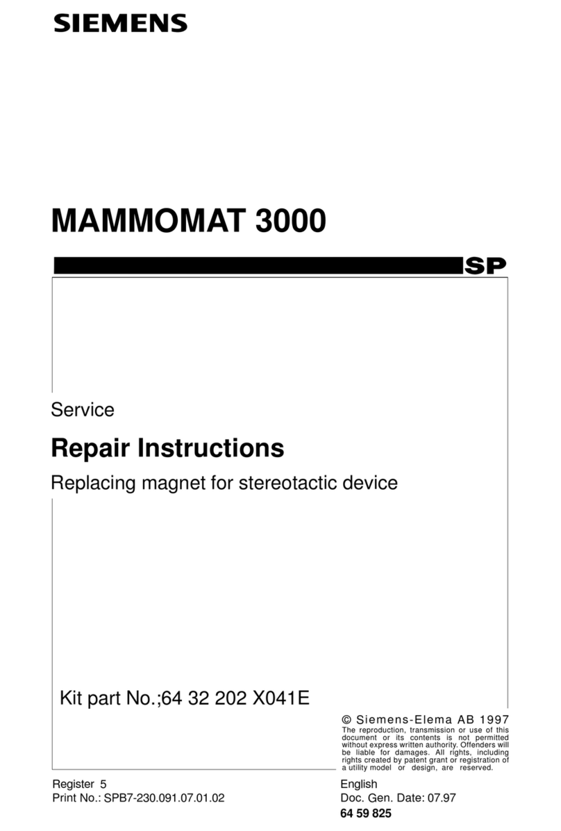 Siemens MAMMOMAT 3000 Setup guide