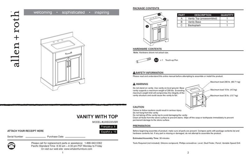 Allen + Roth LWSG30VBR User manual