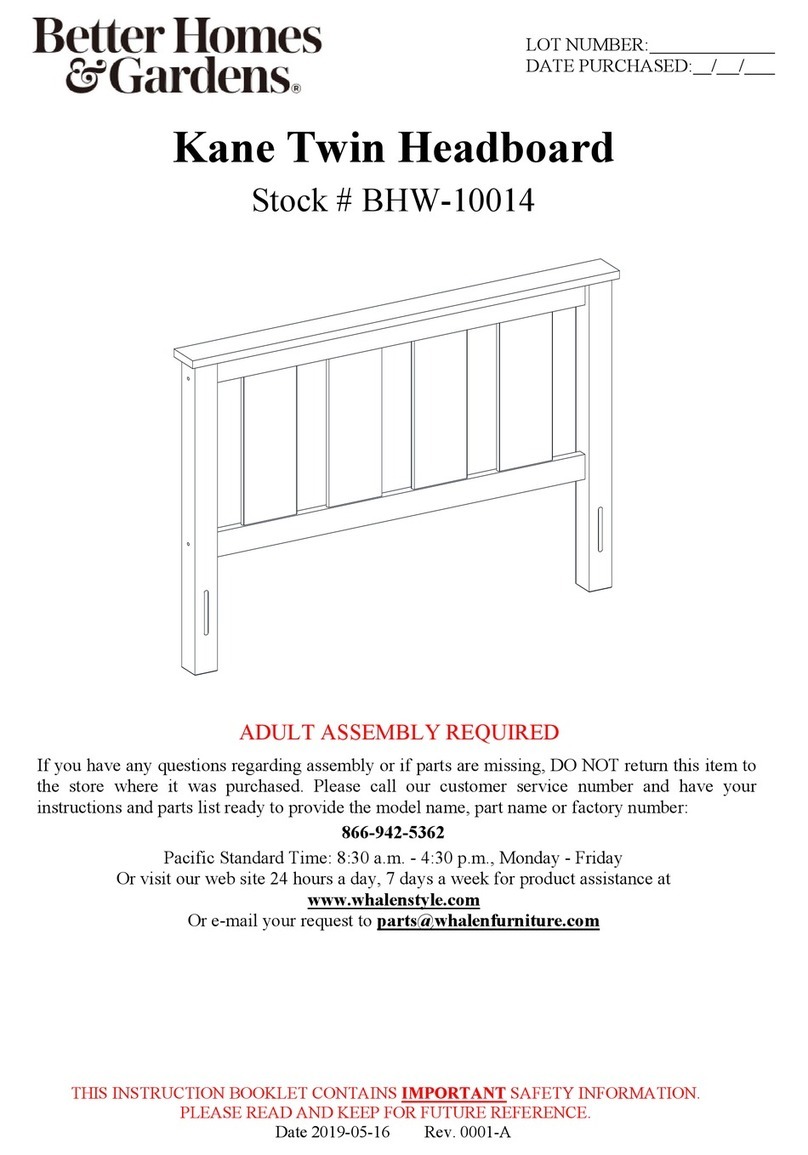Better Homes and Gardens Kane BHW-10014 Instruction booklet