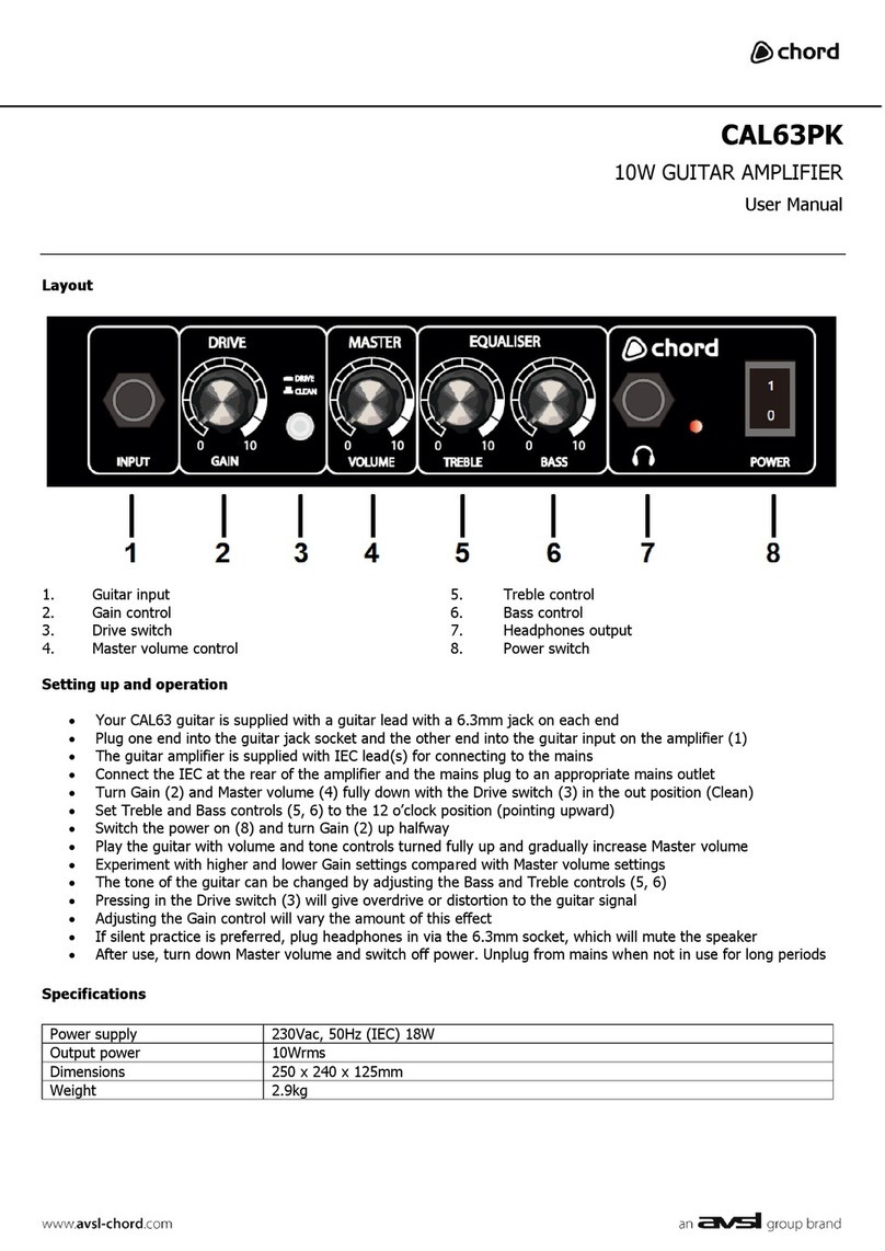 Avsl Chord CAL63PK user manual