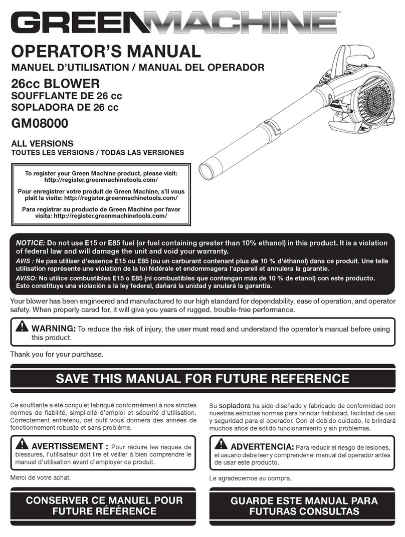 GreenMachine GM08000 Operator's manual