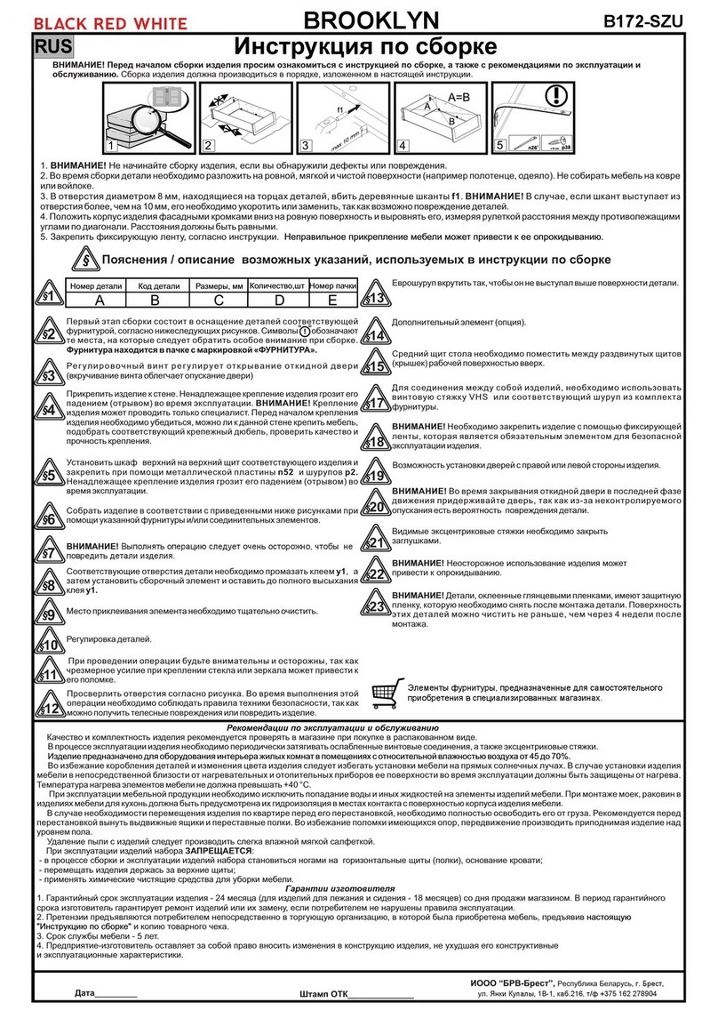 BLACK RED WHITE BROOKLYN B172-SZU User manual BLACK RED WHITE BROOKLYN B172-SZU User manual