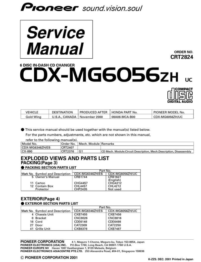 Pioneer CDX-MG6056ZH Service manual