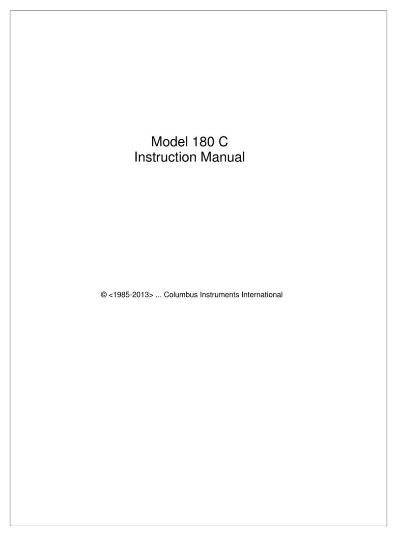 Columbus Instruments 180 C User manual