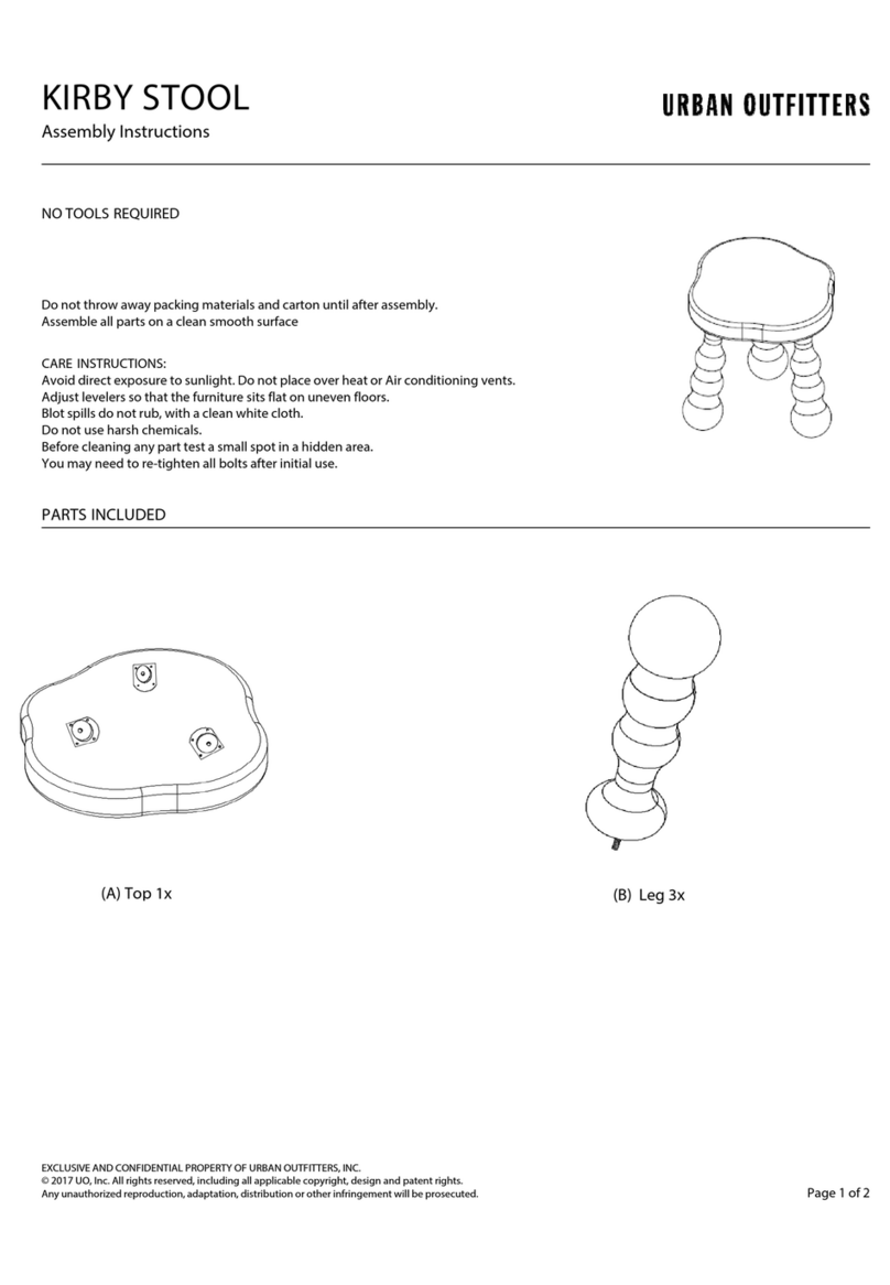 URBAN OUTFITTERS KIRBY STOOL Assembly instructions URBAN OUTFITTERS KIRBY STOOL Assembly instructions