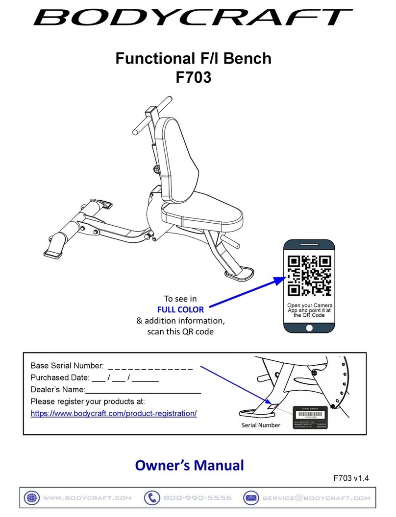 Body Craft F703 User manual Body Craft F703 User manual